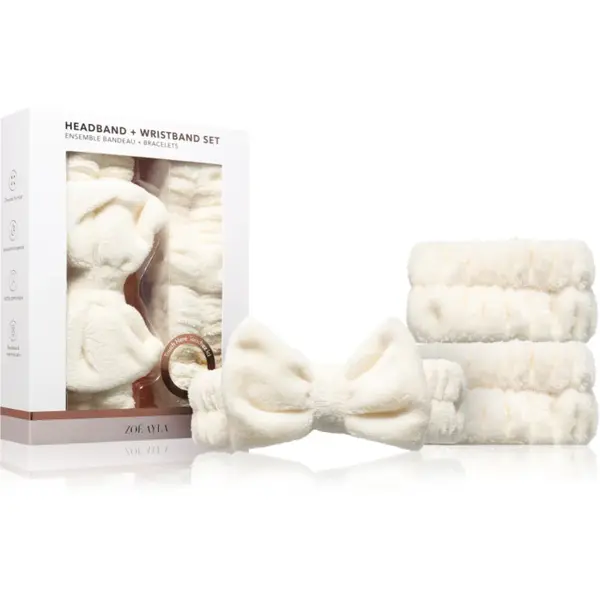 Zoë Ayla Headband & Wristband Set set pentru demachiere cu bentiță cosmetică