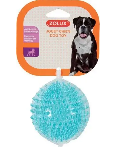ZOLUX Jucarie caine TPR Pop minge cu bumbi 8 cm turcoaz