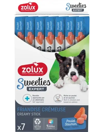ZOLUX Snack cremos câini SWEETIES somon și pui 7x14g