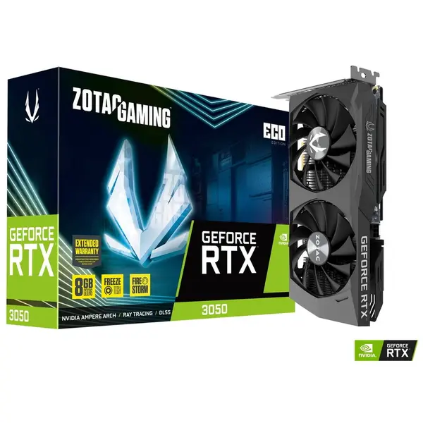 Zotac Placa Video ZOTAC GeForce RTX 3050 ECO, 8GB, GDDR6, 128-bit