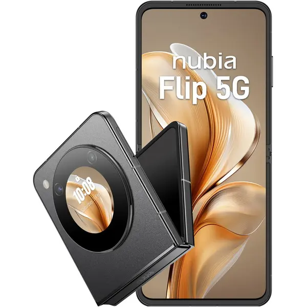 ZTE Telefon mobil ZTE Nubia FLIP, Dual SIM, 8GB RAM, 256GB, 5G, Negru