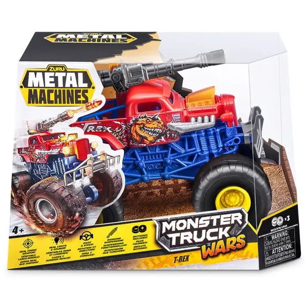 Zuru Metal Machines Monster Truck Wars, ZURU, Rek Rex 4 ani+
