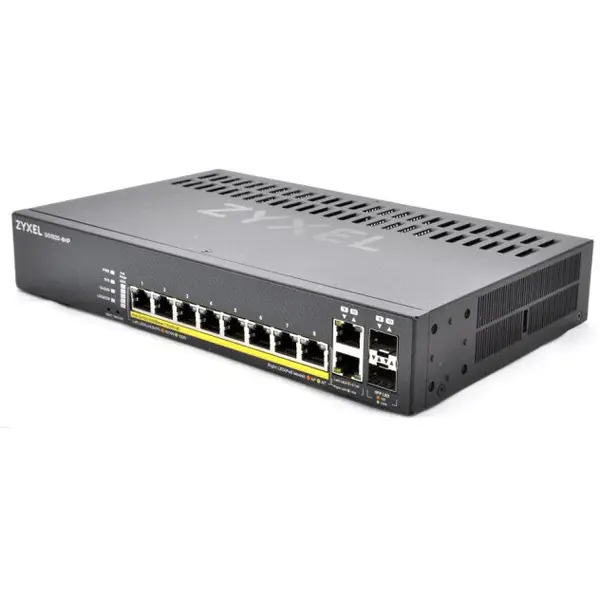 ZyXEL Switch 8-port ZyXEL GS1920-8HPV2, Gigabit, cu management, PoE