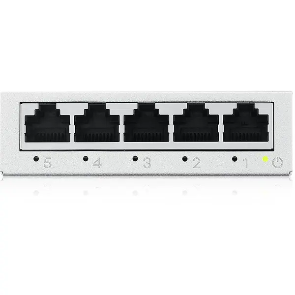 ZyXEL Switch ZYXEL GS-105B v5, 5 Porturi, Gigabit, neadministrat, carcasa metalica, Argintiu