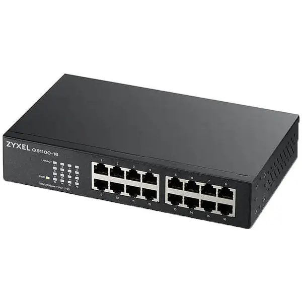 ZyXEL Switch ZyXEL GS1100-16-EU0103F, 16-Port Gigabit