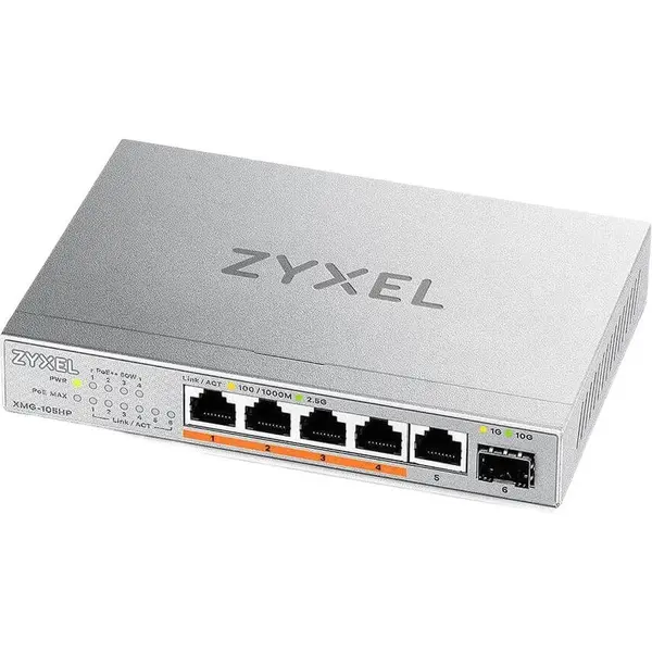 ZyXEL Switch ZyXEL XMG-105HP-EU0101F, 5 porturi, 2.5 Gigabit, PoE