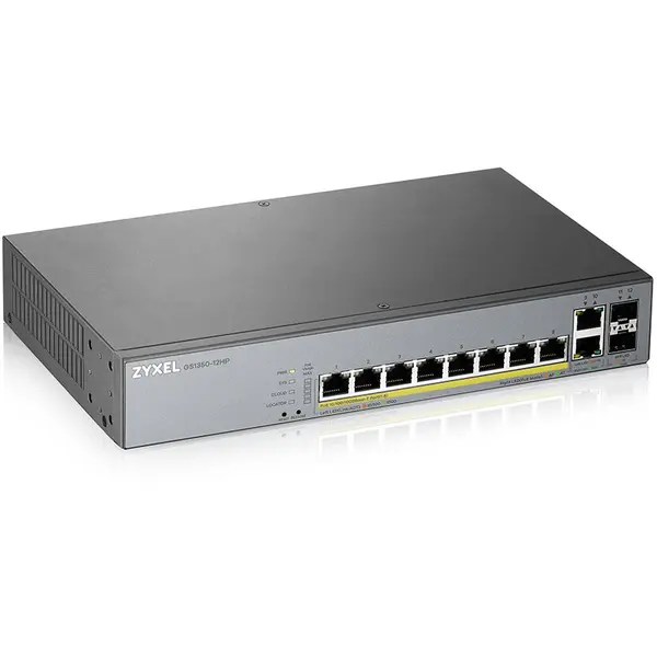 ZyXEL Zyxel GS1350-12HP-EU0101F, Gestionate, L2, Gigabit Ethernet (10/100/1000), Power over Ethernet (PoE) Suport